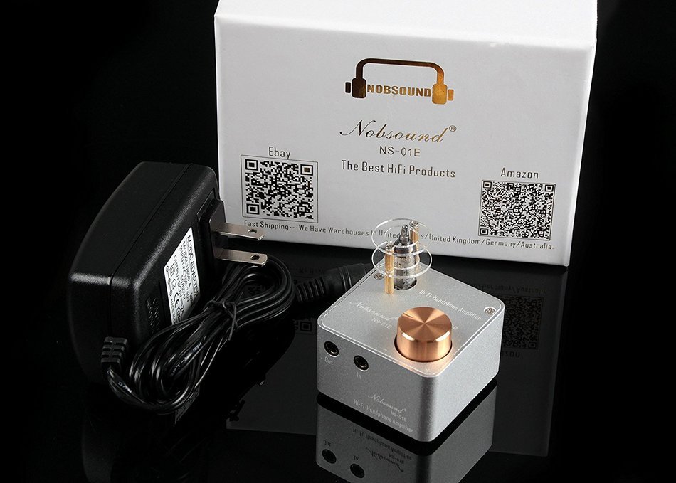 Nobsound NS-01E Mini Tube Headphone Amplifier Stereo HiFi Amp Audio Preamp (Black) N26
