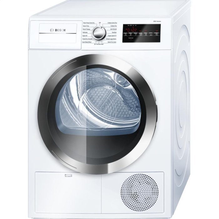 Bosch WTG86402UC800 4.0 Cu. Ft. White Stackable Electric Dryer - Energy Star
