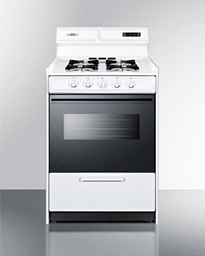 Summit WNM6307DK 24" White Gas Open Burner Range