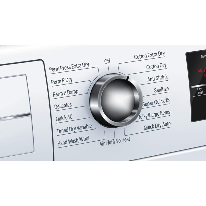 Bosch WTG86402UC800 4.0 Cu. Ft. White Stackable Electric Dryer - Energy Star N3