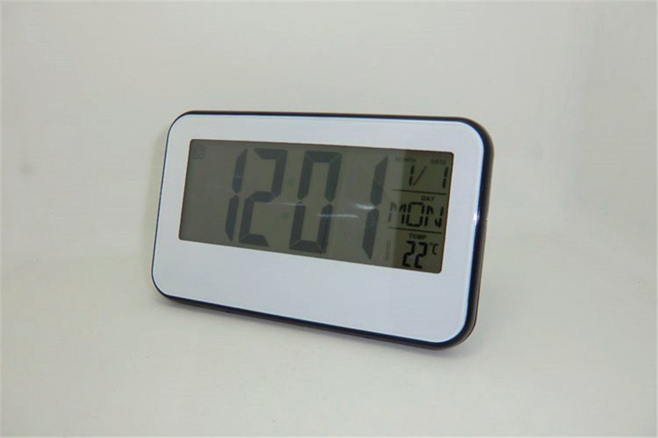 Surborder Shop Digital Alarm Clock Battery Operated with Large Display, Snooze - Travel Alarm Clock and Home Alarm... N12