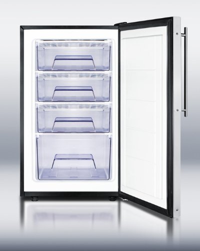 Summit FS408BLBI7FRADA: Commercially listed ADA Compliant 20" wide built-in undercounter all-freezer, -20(degree...