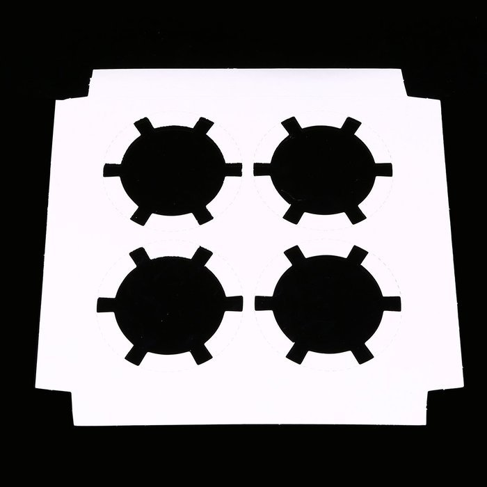 Whosee 4Pcs 6 holes Brown Muffin Holes Paper Cupcake Box N22