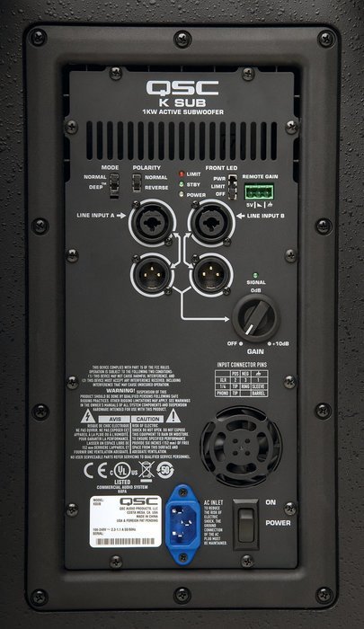 QSC KSub Powered Subwoofer - 1000 Watts, 2x12" N2