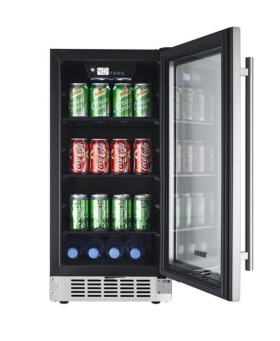 Titan TT-CBC1580SZ 80-Can Beverage Cooler SEAMLESS Stainless Steel