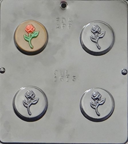 Rose Bud Oreo Cookie Sandwich Chocolate Candy Mold 1613
