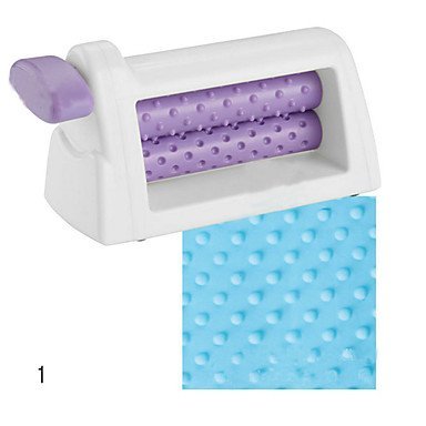Sher Plastic Rolling Pin Embosser Roller Set Baking Tools For Cakes Fondant Strip Ribbon Cutter Sugar craft , 1
