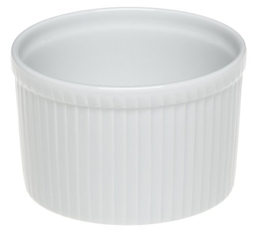 Pillivuyt Porcelain 8-Cup, 7-1/4-Inch Deep Classic Pleated Souffle Dish