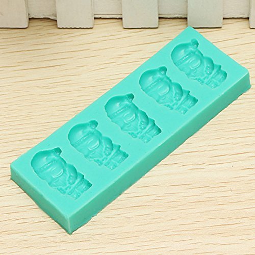 Bluelover Christmas Santa Claus Shape Chocolate Cake Mold Candy Fondant Mould