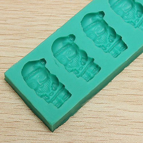 Bluelover Christmas Santa Claus Shape Chocolate Cake Mold Candy Fondant Mould N3
