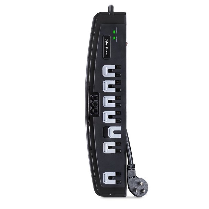 CyberPower CSP606T Surge Protector 6-Outlets 6-Ft Cord and TEL Protection 1350 Joules N9