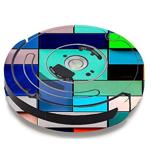 Skin Decal Vinyl Wrap For IRobot Roomba 650 655 Vacuum / Textures Squares