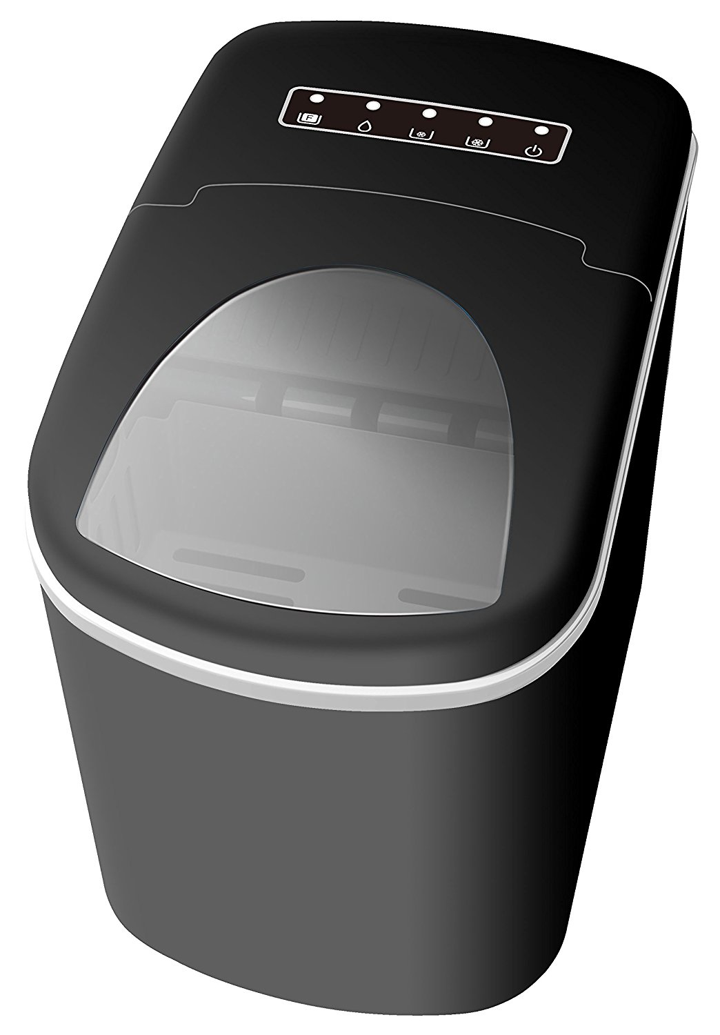 Ivation IVAICEM15SIL Portable Ice Maker with EasyTouch Buttons for