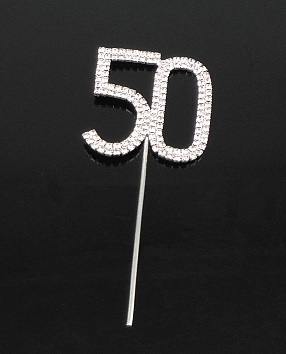 Yueton Rhinestone Crystal Number 50 Birthday Wedding 50th Anniversary 