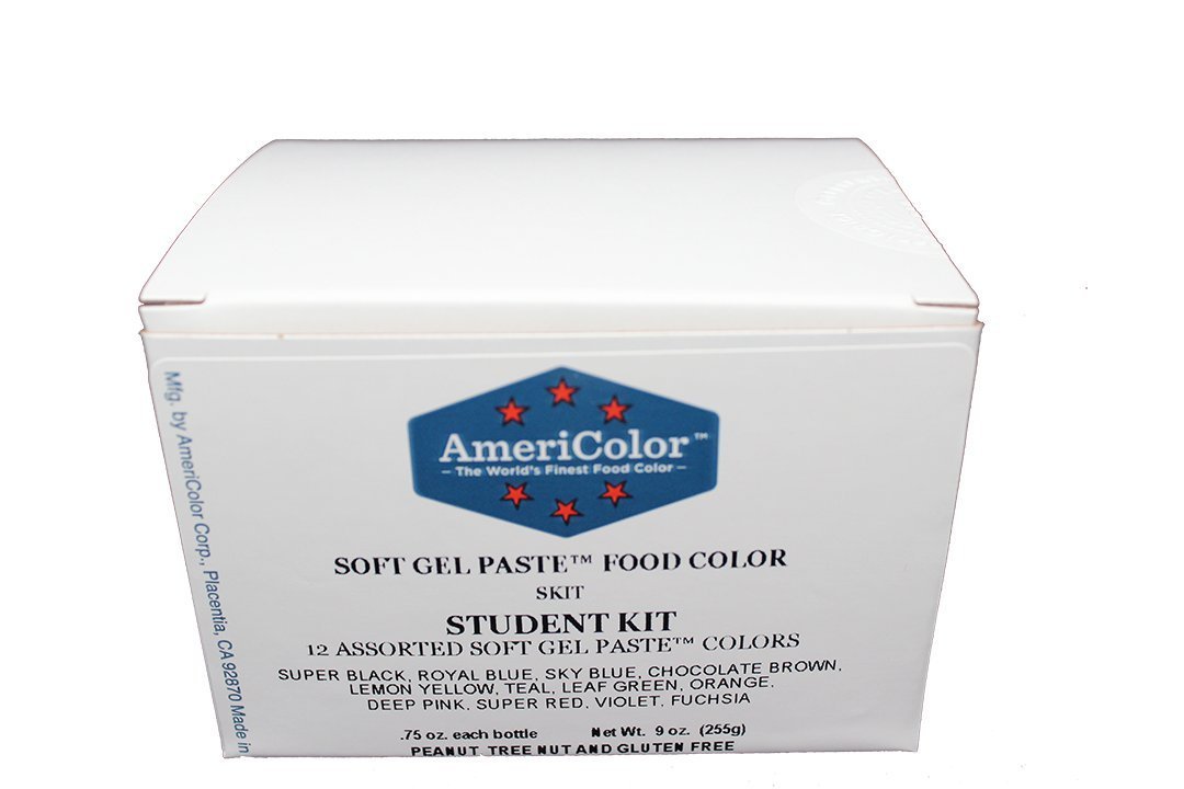 AmeriColor Student Soft Gel Paste Food Color, 0.75 Ounce, 12 Pack Kit