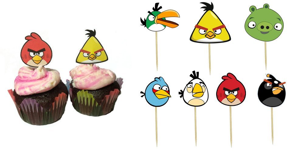 Angry Birds Cupcake Toppers free image download