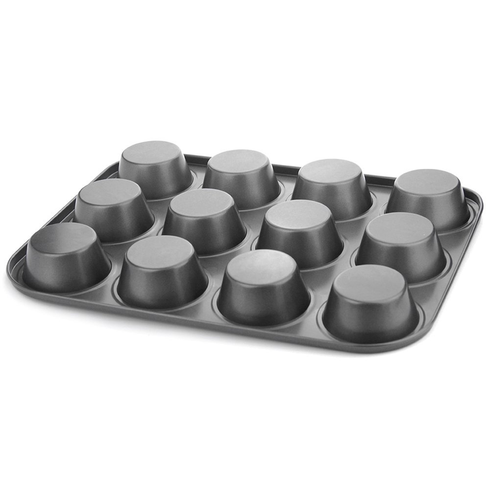 Nonstick Muffin Pan 12 Cup PAMISO Reusable Carbon Steel Regular Muffin mini-cupcake-pan-desserts-muffin-tin-desserts-bite-size-desserts