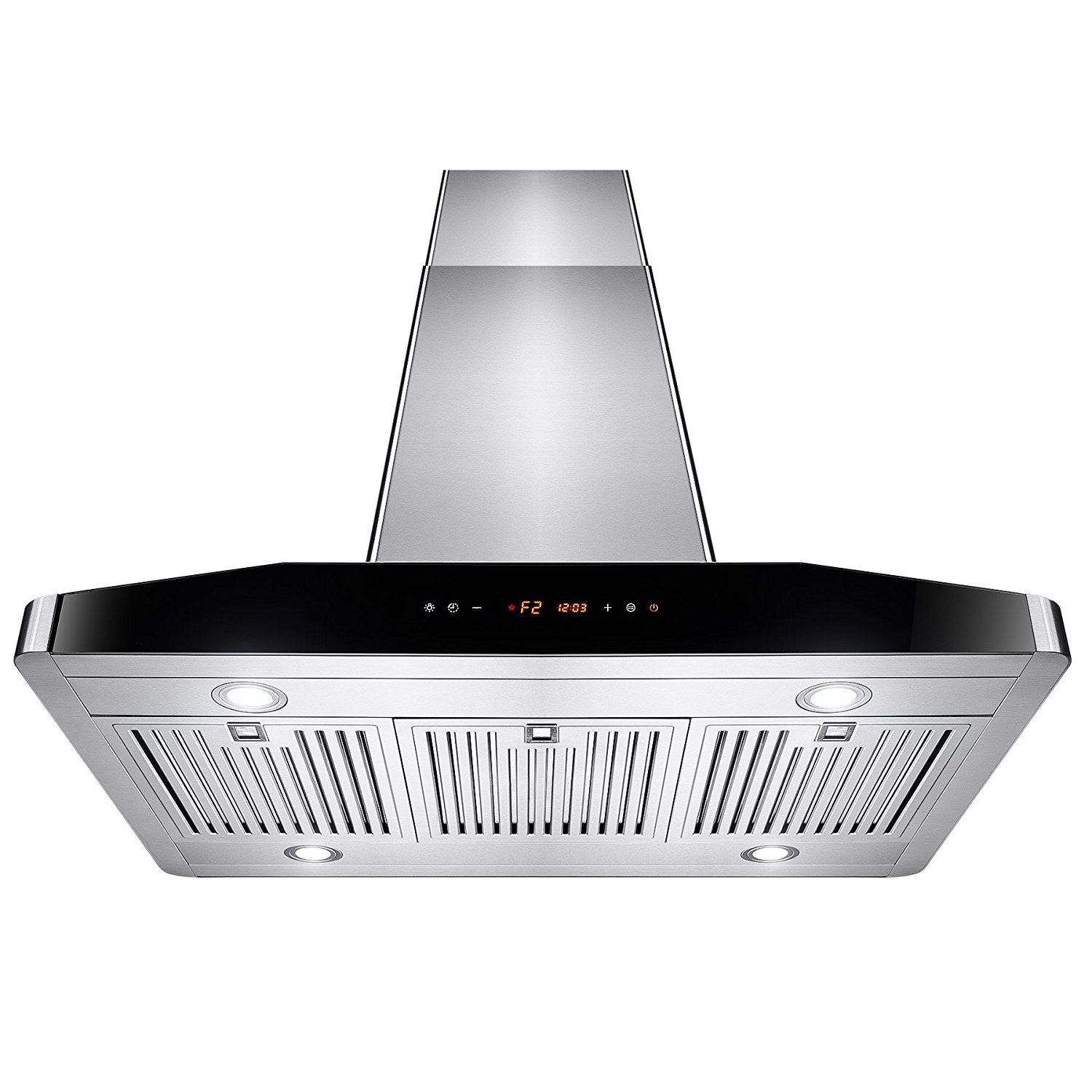 AKDY® 36" Kitchen Stainless Steel Island Mount Range Hood w/ LED Touch