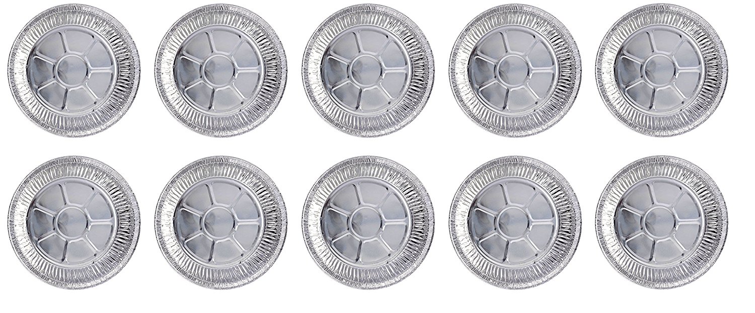 Dobi Pie Pans - Disposable Aluminum Foil Pie Plates, Standard Size - 9 