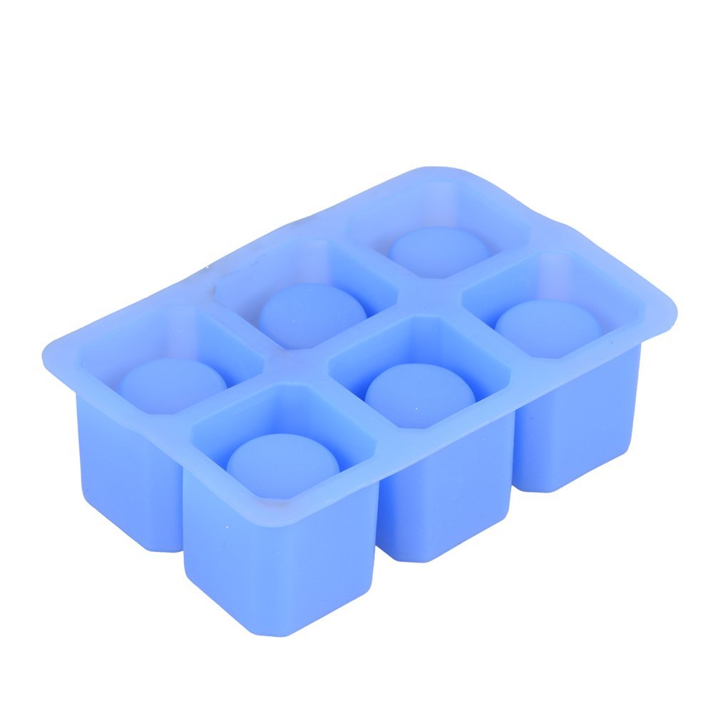 2win2buy [2 PCS] 6Cup Ice Cubes Glass Square Silicone Mold Cool