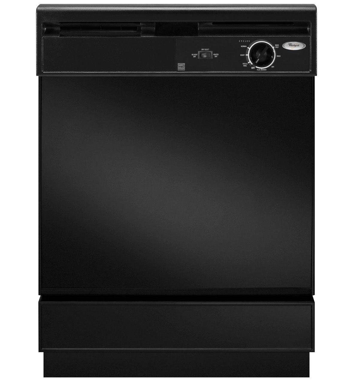 WHIRLPOOL DISHWASHERS 537700 BuiltIn 24" Dishwasher, Black, 4 Cycles
