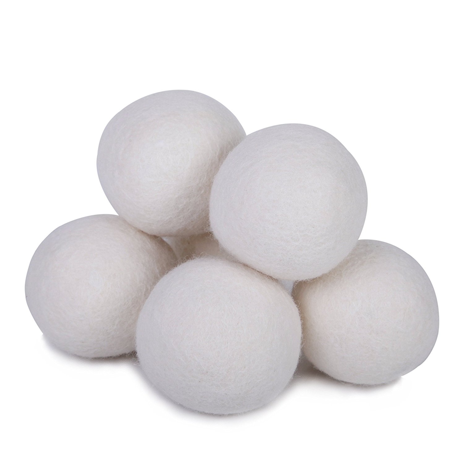 SMYLLS Wool Dryer Balls, Organic Reusable Natural Fabric Softener ,Set