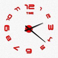 MuLuo Creative Numbers Wall Clock DIY Acrylic Mirror Wall Stickers Watches For Living room gold N7