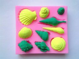 Wocuz W0230 Shell Conch Baking Fondant Cake Choclate Candy Mold,l8cm*w7.2cm*h1.3cm N2