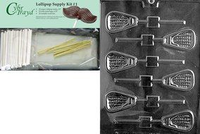 Cybrtrayd S099 Lacrosse Lolly Chocolate Candy Mold with Exclusive Cybrtrayd Copyrighted Chocolate Molding Instructions N3