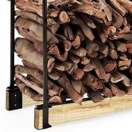Crosley Hartman Adjustable Firewood Storage Rack, Black