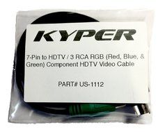 Kyper 7-Pin S-Video to HDTV / 3 RCA RGB (Red, Blue, &amp; Green) Component HDTV Video Cable
