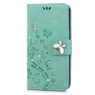 S7 Case,Samsung Galaxy S7 Case - Mavis's Diary 3D Handmade Wallet Bling Crystal Diamonds Butterfly Embossed Flowers... N13