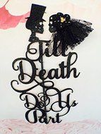 Till Death Do Us Part Skull Cake Topper N5