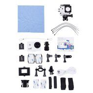 Mira-Tech Waterproof Action Camera 12MP 1080P HD with 2 Batteries and Free Accessories Kit (Wifi White) N6