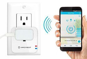 Amcrest Connect Energy-Saving WiFi Smart Plug AH357 (USA Warranty) - Plug-and-Play Setup, WiFi Enhancer Mode,...