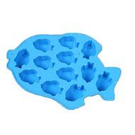 Joyi 12 Cavity Fish Shape Silicone Non Stick Cake Bread Mold Chocolate Jelly Candy Baking Mould,2 PCS N9