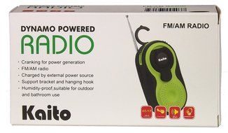 Kaito KA-220 Wind-up Dynamo Rechargeable Emergency AM/FM Shower Radio, IP44 Waterproof N3