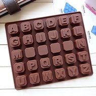 Sher Silicone 30 Holes English Words Chocolate Tray(Color Randoms) N2