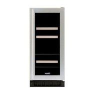 Luxury 5 Bottle / 60 Can Two-Zone Beverage and Wine Refrigerator Door: Black, Hinge: Left