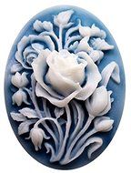 Flower Cameo Silicone Mold for Fondant, Gum Paste, Chocolate, Crafts