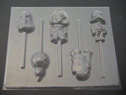 Star Wonders Wars Chocolate Candy Lollipop Mold BB8 Kylo Ren