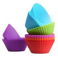 OMorc Baking Cups,24-PCS Silicone Baking Cups, Cupcake Liners, Muffin Cups Liners Molds, Reusable and Non-Stick... N5
