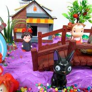 15 Piece ANIME Studio Ghibli Themed Birthday Cake Topper Set Featuring Ponyo, Yubaba, Jiji, Kodoma and Decorative... N7