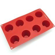 Freshware SL-105RD 8-Cavity Silicone Popover Muffin, Cupcake, Brownie, Cornbread, Cheesecake, Panna Cotta, Pudding... N2