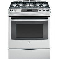 GE JGS750SEFSS 30" Stainless Steel Gas Slide-In Sealed Burner Range - Convection