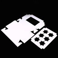 Whosee 4Pcs 6 holes Brown Muffin Holes Paper Cupcake Box N25