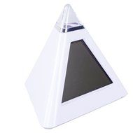 A-szcxtop LED 7 Color Changing Triangle Pyramid Digital Music Alarm Clock N3