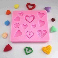 Y&amp;XL&amp;H Heart Shaped Series Fondant Cake Chocolate Silicone Mold Cake Decoration Tools,L8.8cmW8cmH1cm N3
