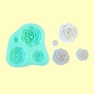 Yingwei 4 Size Green Rose Flower Candy Molds, Chocolate Molds, Silicone Molds,Icing Molds Silicone Baking Molds N3