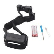 Electronic Ultrasonic &amp; Static Bark-Control Adjustable Dog Collar No-Bark Collar - Black